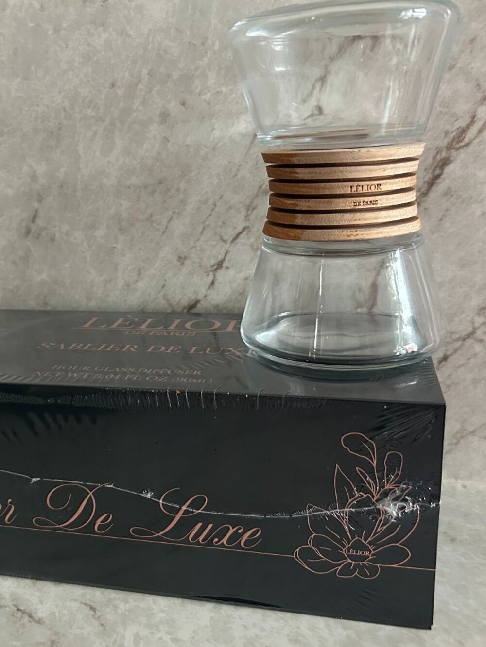 2 Lelior hourglass home fragrance diffusers (1 ealed box; 1 open box)
